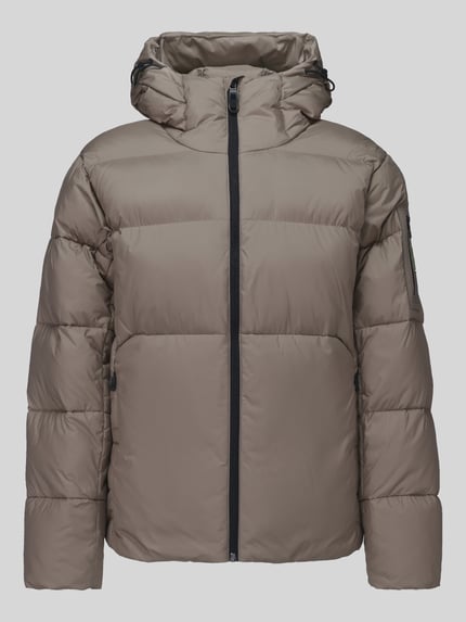 BOSS Green Daunenjacke mit Kapuze und Logo-Patch Sand 2
