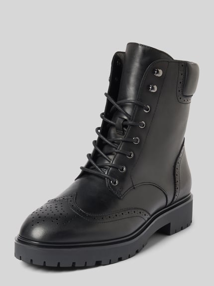 Lauren Ralph Lauren Schnürstiefel aus echtem Leder Modell 'Alysn' Black 1
