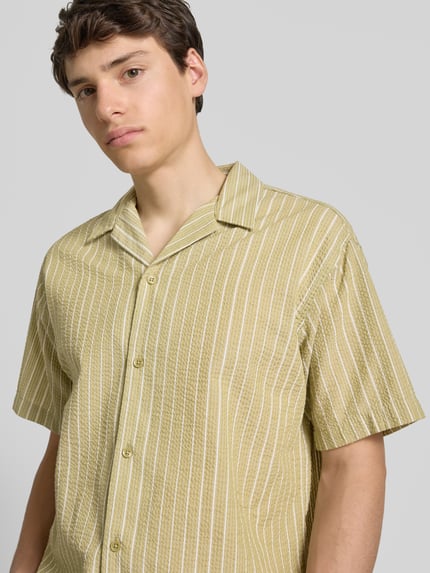 JACK & JONES Freizeithemd mit Knopfleiste Modell 'LUKE' Khaki 3