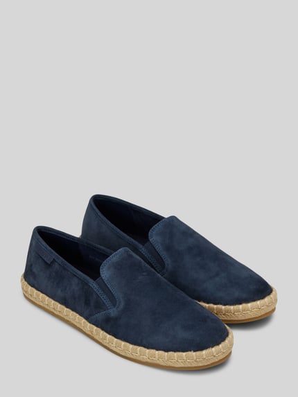 Marc O'Polo Espadrilles aus echtem Leder mit Logo-Patch Marine 1