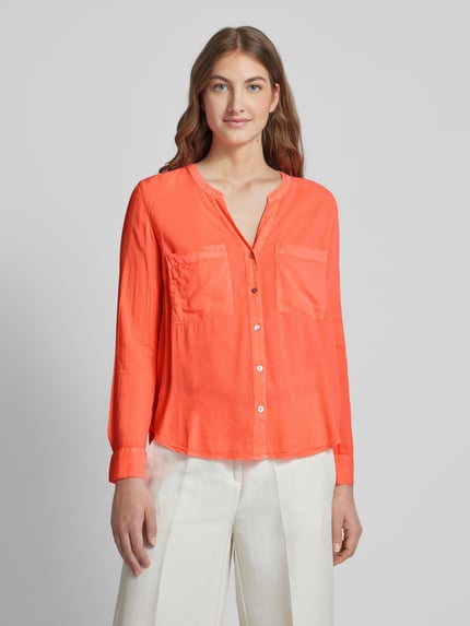 Christian Berg Woman Overhemdblouse met borstzakken Neon oranje - 4