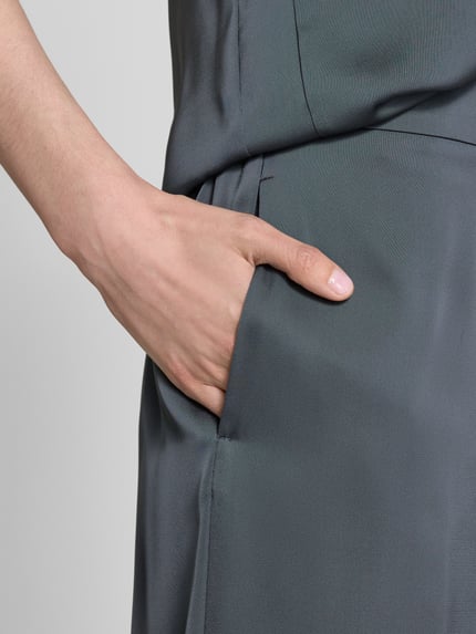 V by Vera Mont Spodnie materiałowe z szeroką nogawką i elastycznym pasem Antracytowy 3