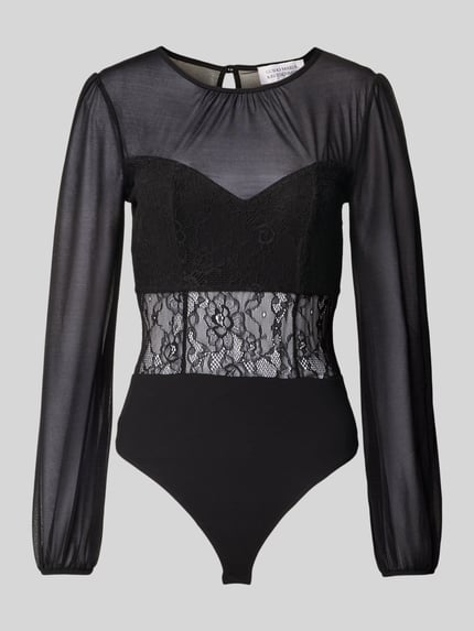 GUIDO MARIA KRETSCHMER WOMAN Slim Fit Body im semitransparentem Design Modell 'Noelia' Black 2