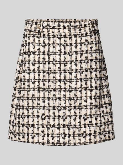 Knielanger Rock mit Label-Detail Modell 'Scara' Shop The Look MANNEQUINE