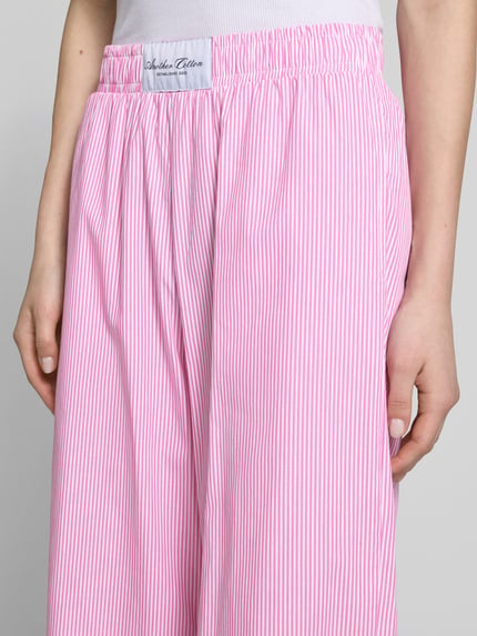 ANOTHER COTTON LAB Wide Leg Pyjama-Hose mit Eingrifftaschen Rosa 3