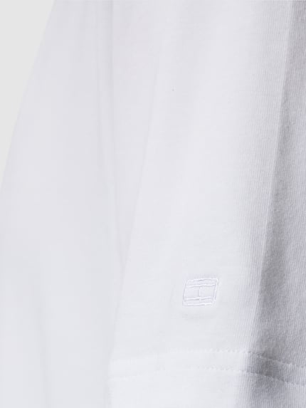 Tommy Hilfiger T-Shirt mit geripptem Rundhalsausschnitt im 2er-Pack Weiss 2