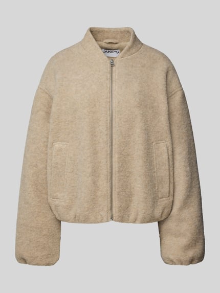 Jake*s Casual Bomberjack met wol Beige gemêleerd - 2