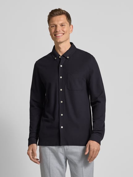 Fynch-Hatton Freizeithemd mit Button-Down-Kragen Marine 4