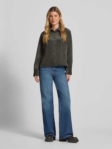 someday. Regular Fit Bluse aus Cord Modell 'Zortney' Oliv 1