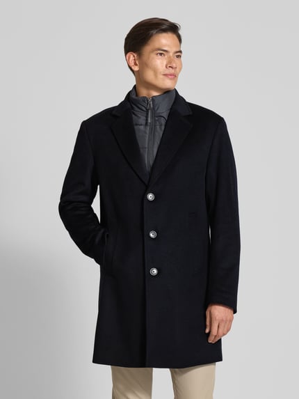 JOOP! COLLECTION Płaszcz wełniany z efektem dwóch warstw model ‘Morris’ Granatowy 4