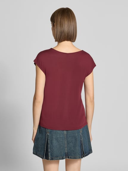 ONLY Regular Fit T-Shirt aus Modal-Mix Modell 'FREE' Bordeaux 5