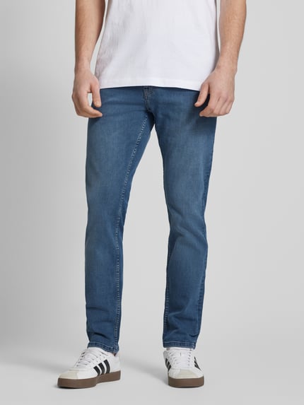 ONLY & SONS Jeansy o kroju slim fit z naszywką z logo model ‘Loom’ Średnioszary 4