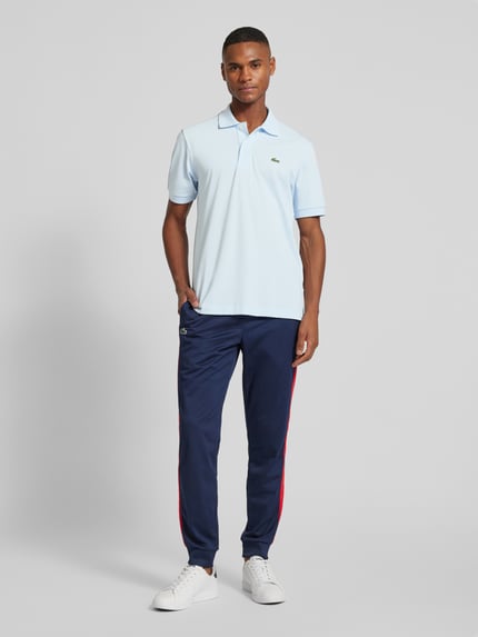 Lacoste Classic fit poloshirt met labelbadge Lichtblauw - 1