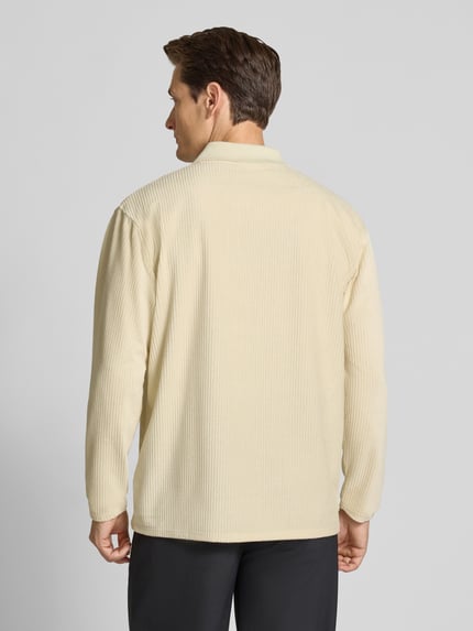 Lindbergh Oversized poloshirt met structuurmotief Steengrijs - 5