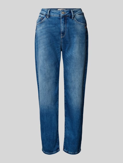 GANG Korte jeans in used-look met labeldetail Lichtblauw - 2
