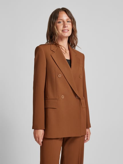 Max Mara Studio Blazer met reverskraag, model 'LAMELLA' Cognac - 4
