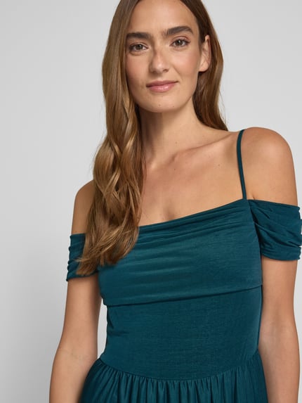 GUIDO MARIA KRETSCHMER WOMAN Abendkleid mit Spaghettiträgern Modell 'Elia' Dunkelgruen 3