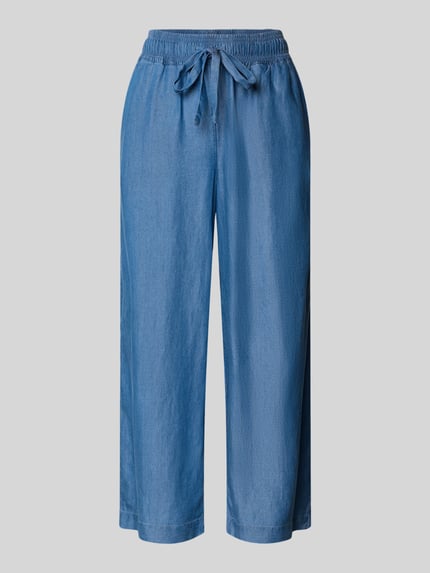 Soyaconcept Straight Fit Stoffhose aus reinem Lyocell Modell 'Liv' Jeansblau 2