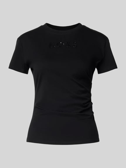BOSS Slim fit T-shirt van puur katoen Zwart - 2