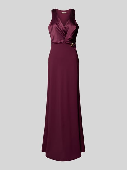Rinascimento Abendkleid in Wickel-Optik Bordeaux 2
