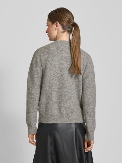Samsøe Samsøe Strickcardigan mit Woll-Anteil Mittelgrau Melange 5