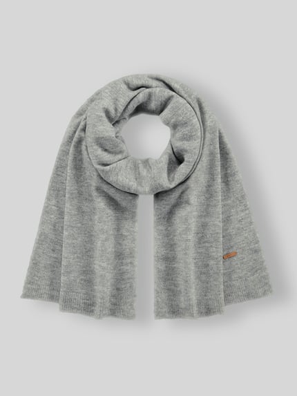 Barts Sjaal met labelpatch model 'Witzia' Zilver gemêleerd - 1