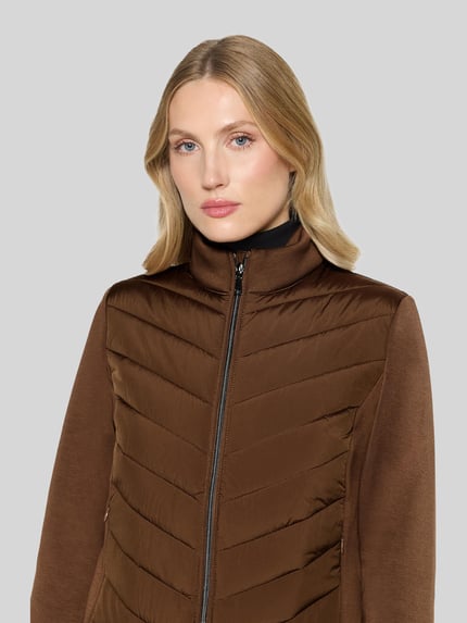 Betty Barclay Steppjacke mit Zweiwege Reißverschluss Cognac 3