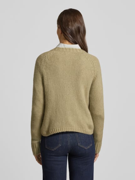 Hemisphere Strickpullover aus Kaschmir-Mix mit Rundhalsausschnitt Schilf 5