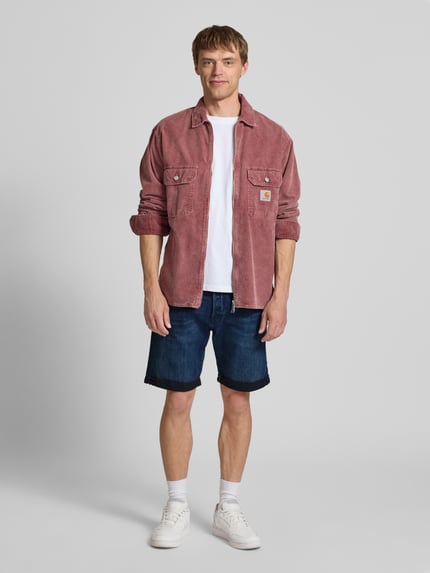 JACK & JONES Regular Fit Jeansshorts im 5-Pocket-Design Modell 'RICK' Dunkelblau 1