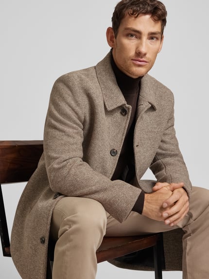 Selected Mantel aus Woll-Mix Modell 'ARCHIVE' Dunkelbraun 3