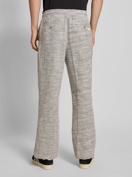 BLKVIS Regular Fit Stoffhose mit Strukturmuster Offwhite 5