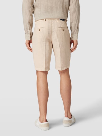 Zeybra Bermudas aus Leinen mit französischer Eingrifftasche Beige 5