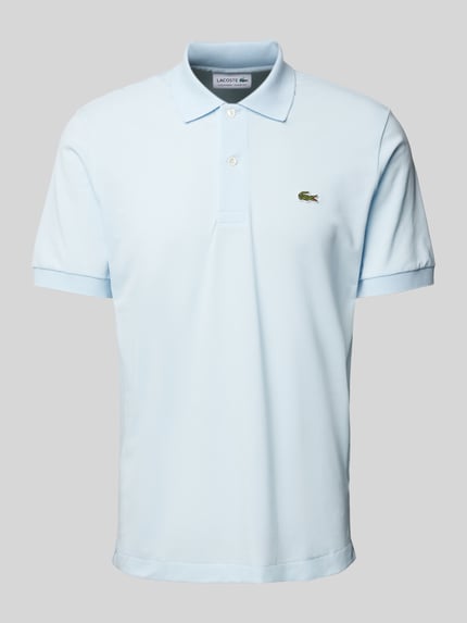 Lacoste Classic fit poloshirt met labelbadge Lichtblauw - 2