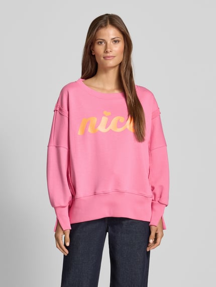 miss goodlife Relaxed fit sweatshirt met ronde hals Roze - 4
