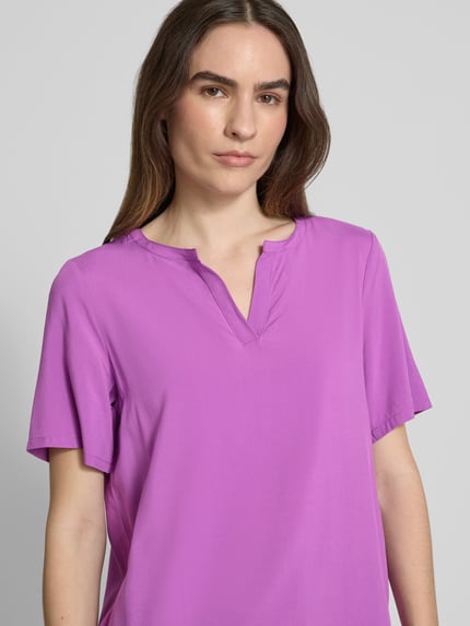 Christian Berg Woman Bluzka o kroju regular fit z dekoltem w serek Fioletowy 3