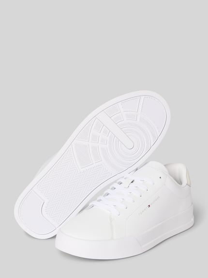 Tommy Hilfiger Lage sneakers van leermix Wit - 4