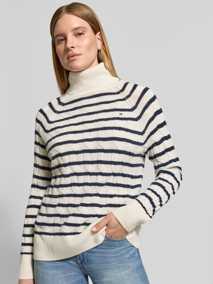 Tommy Hilfiger Relaxed Fit Rollkragenpullover aus reiner Wolle Ecru 3