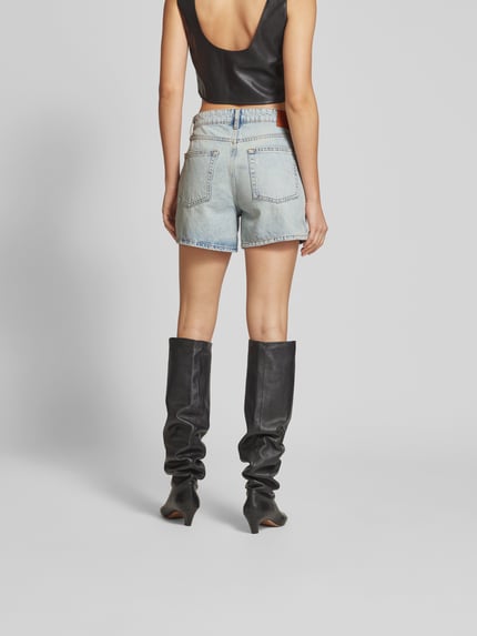 Anine Bing Szorty jeansowe o kroju regular fit z bawełny Jeansowy niebieski 5