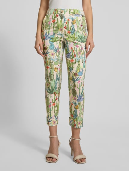 Marc Cain Regular Fit Hose im Allover-Look Sand 4