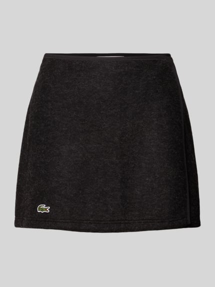 Lacoste Lekko rozkloszowana spódnica mini z dodatkiem wełny Antracytowy 2