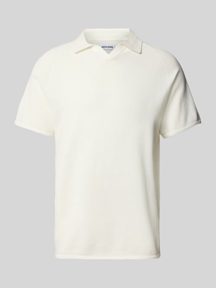 JACK & JONES Koszulka polo o kroju slim fit z fakturowanym wzorem model ‘HILL KNIT’ Biały 2