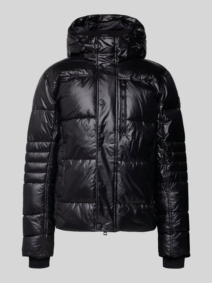 Produktfoto, Regular Fit Steppjacke mit Kapuze von Tom Tailor, heren gewatteerd jack, look: effen, opstaande kraag met capuchon, sluiting: verborgen ritssluiting en drukknoopsluiting, labelpatch, lange mouw met storm cuffs, zij-steekzakken, paspelzak op de borst, binnenzak.