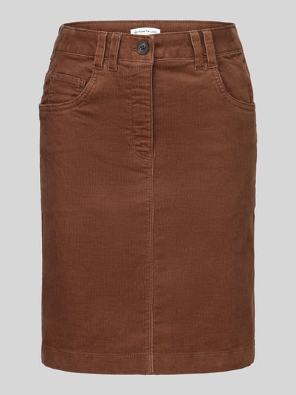 Tom Tailor Mini-Rock mit Gehschlitz hinten Camel 2