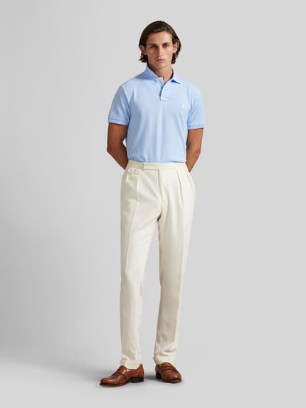 Polo Ralph Lauren Slim Fit Poloshirt aus reiner Baumwolle Hellblau 1