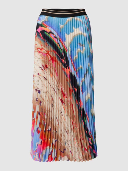 Marc Cain Midirok met plissévouwen Bleu - 2