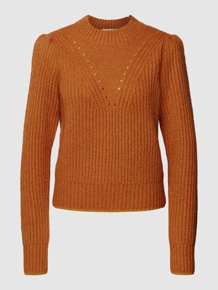Gebreide pullover met structuurmotief Shop The Look MANNEQUINE