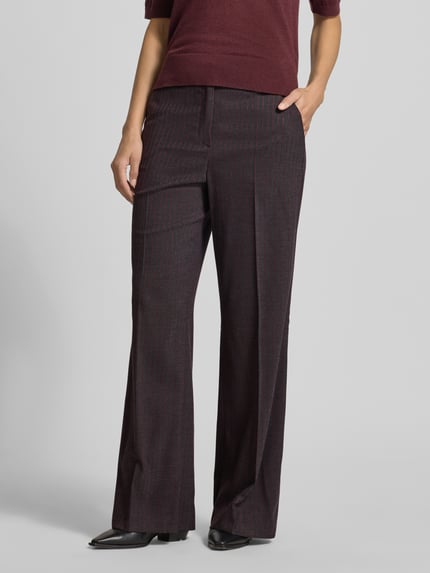 Raffaello Rossi Straight leg stoffen broek met persplooien, model 'ANAIS' Donkergrijs - 4
