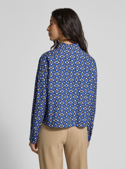 Weekend Max Mara Regular fit blouse met overhemdkraag, model 'RAGTIME' Donkerblauw - 5