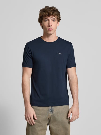 Marc O'Polo DENIM T-shirt o kroju regular fit z czystej bawełny Ciemnoniebieski 4