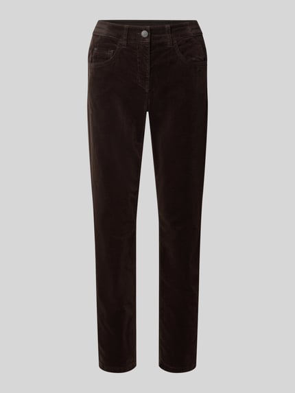 Slim Fit Hose mit Lyocell-Anteil in verkürzter Passform Shop The Look MANNEQUINE